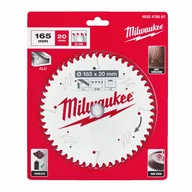 Tarcze do pił - MILWAUKEE PIŁA TARCZOWA 165x20x2,2x52z ALUMINIUM - miniaturka - grafika 1