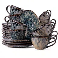 Filiżanki - Serwis Kawowy Kasai Żółto-Zielony Na 12 Osób 24 Szt. Nowoczesny Do Zmywarki Komplet Filiżanka I Spodek - miniaturka - grafika 1