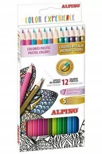 ALPINO Kredki ołówkowe metaliczne 12 kolorów KX6061 - Przybory szkolne ALPINO Kredki ołówkowe metaliczne 12 kolorów KX6061 - Przybory szkolne - miniaturka - grafika 1
