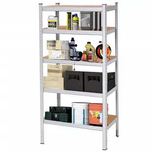 Regał metalowy magazynowy 5 półek 180x90x40cm 875kg do piwnicy, garażu - Szafy i regały magazynowe - miniaturka - grafika 1