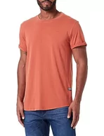 Koszulki męskie - G-STAR RAW Męski t-shirt Lash, Pomarańczowy (Rooibos Tea Gd D16396-2653-g104), M - miniaturka - grafika 1