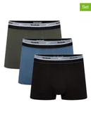 Majtki męskie - Reebok Bokserki (3 pary) w kolorze czarnym, antracytowym i niebieskim - miniaturka - grafika 1