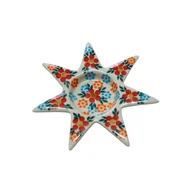 Świeczniki - Ceramiczny świecznik gwiazda Ceramika Bolesławiec - miniaturka - grafika 1