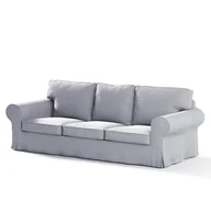 Pokrowce na meble - Dekoria Pokrowiec na sofę Ektorp 3-osobową nierozkładaną srebrzysty szary 216 x 83 x 73 cm Velvet 610-704-24 - miniaturka - grafika 1