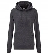 Bluzy damskie - Bluza Damska Z Kapturem Hooded Sweat Dark Heather Grey r. 2XL - miniaturka - grafika 1