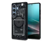 Etui i futerały do telefonów - Spigen Etui Ultra Hybrid Mag do MagSafe do Galaxy S25, przydymione-szare (Zero One) - miniaturka - grafika 1