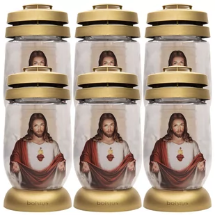 Znicze Bolsius 3S 12 Jezus Wkłady 36H 1,5 Dnia 6 Sztuk - Lampiony i znicze - miniaturka - grafika 1