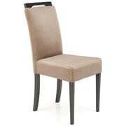 Krzesła - Krzesło drewniane z beżową tapicerką - Tridin - miniaturka - grafika 1