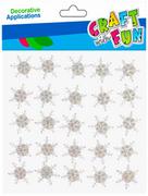 Zabawki kreatywne - Craft With Fun, Ozdoba dekoracyjna samoprzylepna Śnieżynki Boże Narodzenie, 25 szt., 501458 - miniaturka - grafika 1