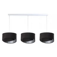 Lampy sufitowe - Biało-czarna welurowa lampa wisząca nad stół - S499 C2-F76 - miniaturka - grafika 1