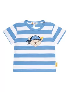 Kaftaniki dla niemowląt - Steiff Koszulka w kolorze błękitno-białym - grafika 1