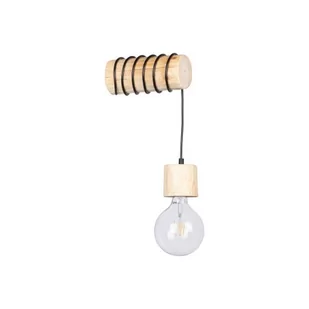Spotlight Kinkiet LAMPA ścienna TRABO PINO 69369150 ekologiczna OPRAWA drewniana rustykalna townshend sosna czarny 69369150 - Lampy ścienne - miniaturka - grafika 1