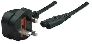 Manhattan 322843 kabel zasilające Czarny 1,8 m Wtyczka zasilająca typu G C7 panel - Kable komputerowe i do monitorów - miniaturka - grafika 1