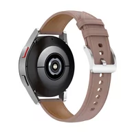Akcesoria do smartwatchy - Skórzany pasek do zegarka Galaxy / zegarka Huawei w kolorze beżowym - miniaturka - grafika 1