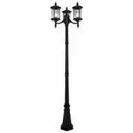 Lampy ogrodowe - Miami lampa stojąca ogrodowa 3xE27 czarna K-8223 - miniaturka - grafika 1