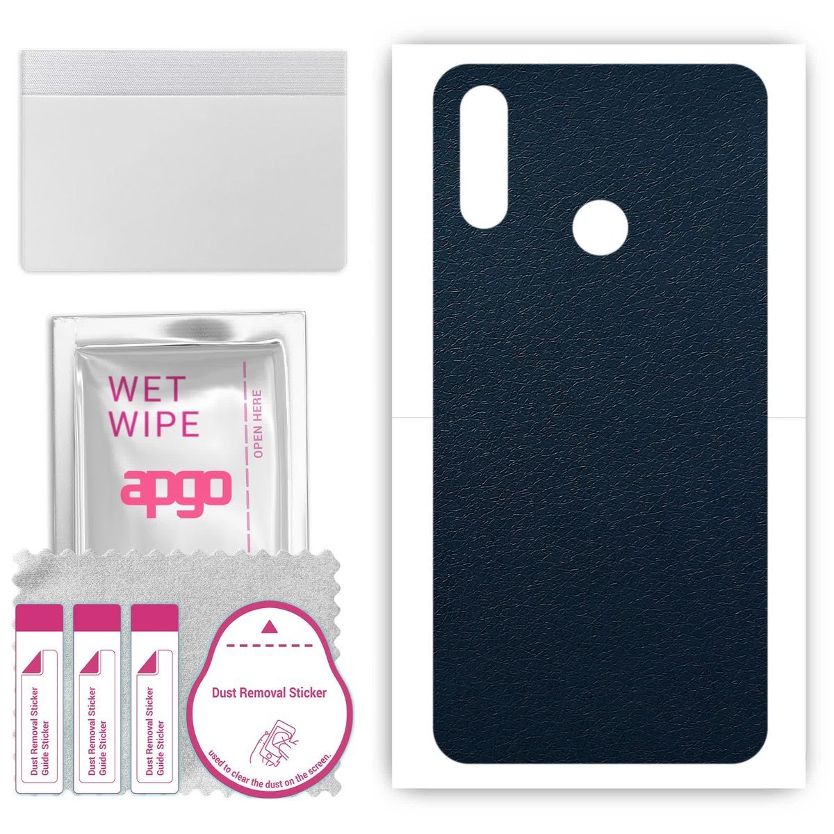 Folia naklejka skórka strukturalna na TYŁ do LG W10 - Skóra Granatowa - apgo SKINS