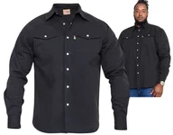 Koszule męskie - DUŻE ROZMIARY Koszula jeansowa Western DUKE 4XL obw. 164cm - miniaturka - grafika 1
