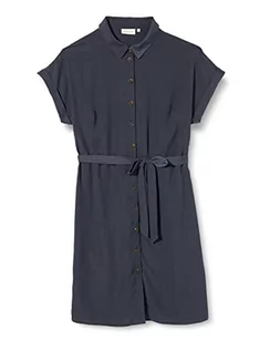 Sukienki - ONLY Damska sukienka Cardiega Blk Shirt Dress Wvn Noos, niebieski (India Ink), 44 - grafika 1