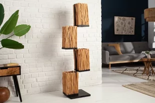 Invicta Lampa podłogowa Spanja 154 cm drewno longan 40504 - Lampy stojące - miniaturka - grafika 1