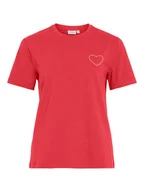 Koszulki i topy damskie - Vila Koszulka "Vinora" w kolorze różowym - miniaturka - grafika 1