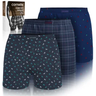 Cornette Bokserki Luźne Bawełniane BM437 Comfort 3 pak Rozmiar XXL - Majtki męskie - miniaturka - grafika 1
