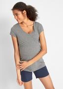 Koszulki i topy damskie - Shirt ciążowy basic (2 szt.), bawełna organiczna - bonprix - miniaturka - grafika 1