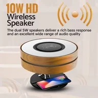 Głośniki przenośne - Promate Mirth 3in1 / Night Lamp / Bluetooth speaker 10W / Qi Wireless charging / LED Clock - miniaturka - grafika 1