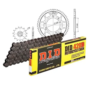 Zestaw łańcuchów DID stal 420D / 126 zapięcie na klips do Malaguti XSM 50 ccm - Części motocyklowe - miniaturka - grafika 1