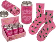 Skarpety termoaktywne - Skarpetki Różowe PROSECCO w Puszce - rozmiar uniwersalny - miniaturka - grafika 1