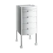 Meble fryzjerskie - Fox Manhattan, wózek fryzjerski, 5 szuflad, biały - miniaturka - grafika 1