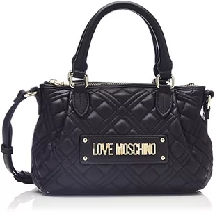 Love Moschino Damska torba na ramię Borsa pikowana Pu Nero, czarna, 15 x 24 x 10 - Torebki damskie - miniaturka - grafika 1
