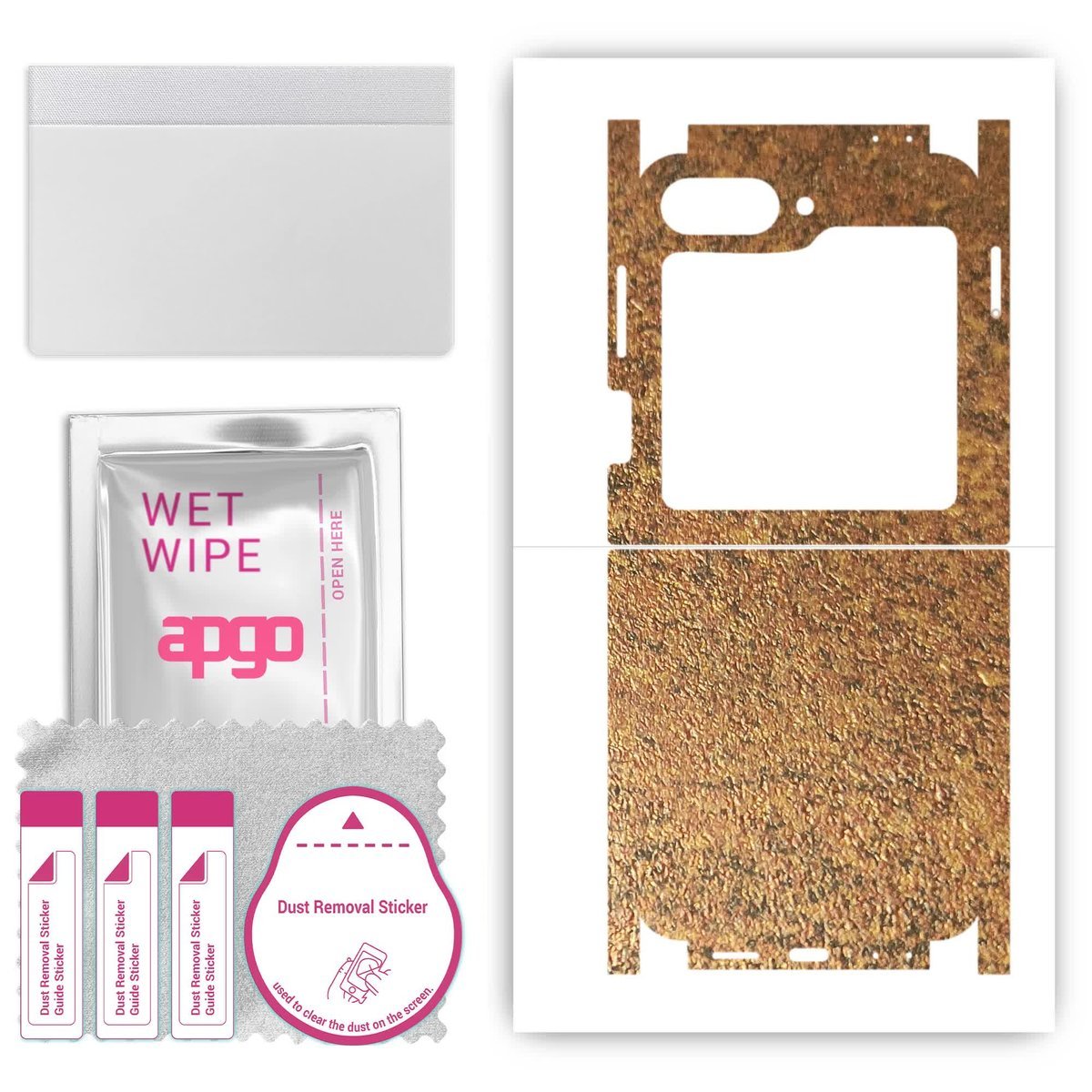 Folia naklejka skórka strukturalna na TYŁ+BOKI do Samsung Galaxy Z Flip 6 - Zardzewiała Miedź - apgo SKINS