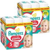 Pieluchy - Zestaw Pampers Pants, pieluchomajtki, Junior, rozmiar 5, 12-17 kg, 2 x 152 sztuki - miniaturka - grafika 1