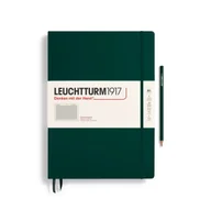 Notesy i bloczki - Notatnik Leuchtturm1917 Master A4+, Kratka, Forest Green - miniaturka - grafika 1