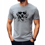 Koszulki męskie - Koszulka T-shirt "Golden retriever" Bawełna M - miniaturka - grafika 1