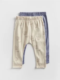 Reserved - Bawełniane spodnie 2 pack - beżowy - Spodenki dla niemowląt - miniaturka - grafika 1