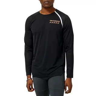 Koszulki męskie - Koszulka New Balance MT31242BK - czarna - grafika 1