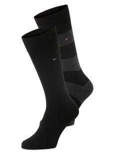 Tommy Hilfiger Skarpety pakowane po 2 szt. Mężczyźni szary|czarny jednolity, 39-42 - Skarpetki męskie - miniaturka - grafika 1