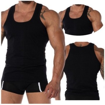 Bezrękawnik Męski Koszulka Podkoszulka Męska Bluzka Bez Rękawów Tank Top L