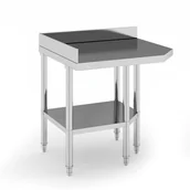 Stoły gastronomiczne - B2B Partner Narożny stół roboczy ze stali nierdzewnej, 900x700x850 mm 434095 - miniaturka - grafika 1