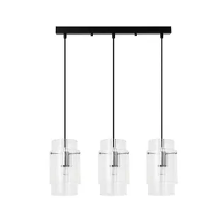 Savona lampa wisząca 3-punktowa czarna/chrom LP-707/3L - Lampy sufitowe - miniaturka - grafika 2