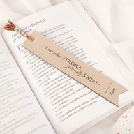 Zakładki indeksujące - Skórzana ZAKŁADKA Do Książki Z Grawerem Motywacyjna - miniaturka - grafika 1
