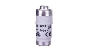 Hager Wkładka topikowa D02/E18 63A 400V gL/gG zwłoczna - Bezpieczniki elektryczne - miniaturka - grafika 1