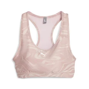 Damski Stanik sportowy PUMA MID IMPACT 4KEEPS GRAPHIC BRA PM 52441803 – Różowy - Biustonosze - miniaturka - grafika 1