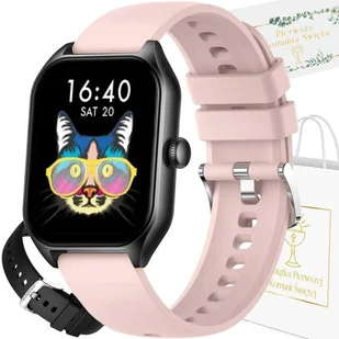 Rubicon RNCF03 Różowy, Czarny - Smartwatch - miniaturka - grafika 1