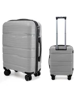 Walizki - WALIZKA L MAŁA KABINOWA PP3 POLIPROPYLEN ZAMEK TSA SZARY - miniaturka - grafika 1