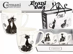 KUBKI PORCELANOWE Czarne Koty CRAZY CATS I - KPL. 2 SZT. - Kubki - miniaturka - grafika 1