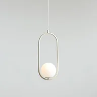 Lampy sufitowe - Riva lampa wisząca 1-punktowa kremowa 1086G9 - miniaturka - grafika 1