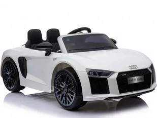 Super-Toys NAJNOWSZY ORYGINALNY AUDI R8 NA LICENCJI MIĘKKIE SIEDZENIE, MIĘKKIE KOŁA SUPER JAKOŚĆ/AUDI R8 AUDI-R8-BIAŁE-PL - Pojazdy elektryczne dla dzieci - miniaturka - grafika 1