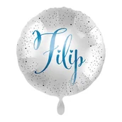 Balony i akcesoria - Balon imienny foliowy Filip okrągły pakowany 43 cm - miniaturka - grafika 1